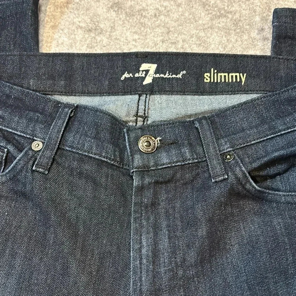7 for all Mankind,  the Slimmy. Size 32. Dark Wash. - Picture 10 of 12